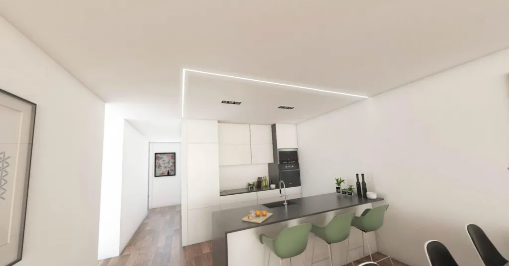 Apartment kitchen and dining area